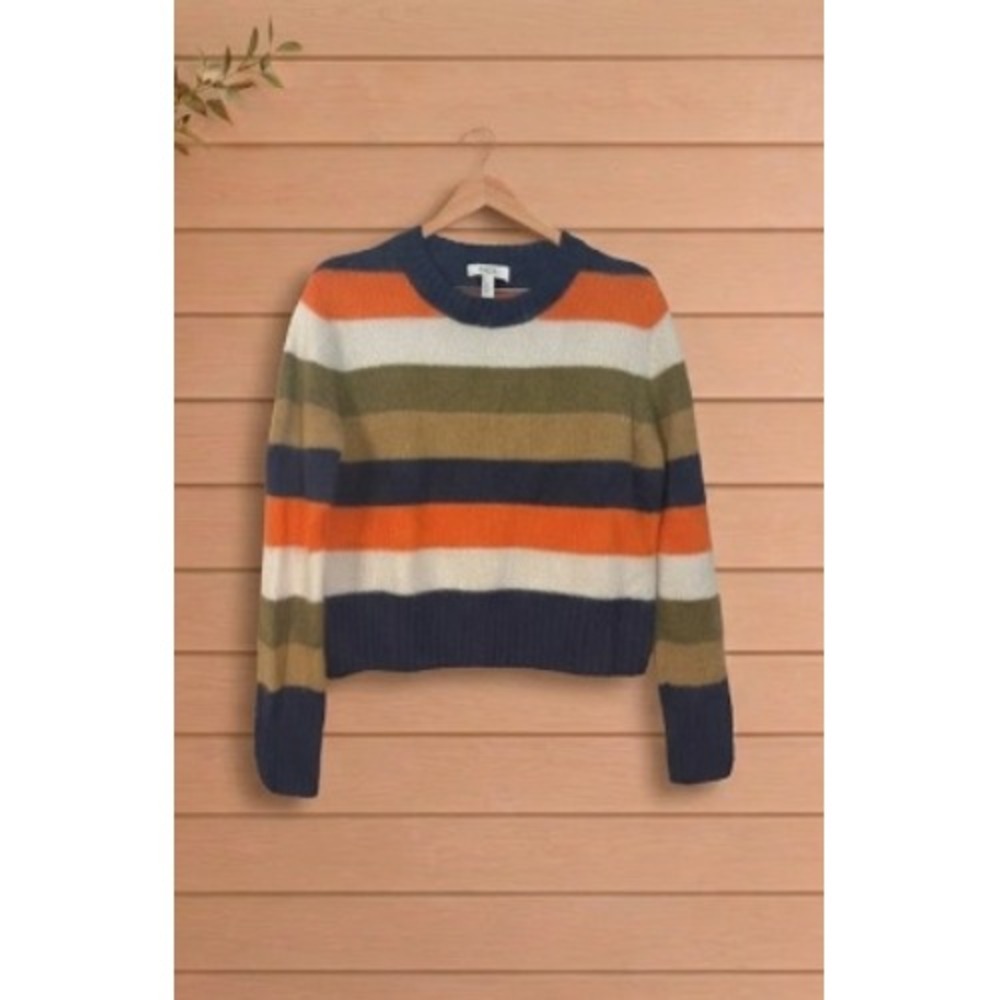 COS Striped Sweater Medium Multicolor Alpaca Wool Blend Scandi Style Cozy